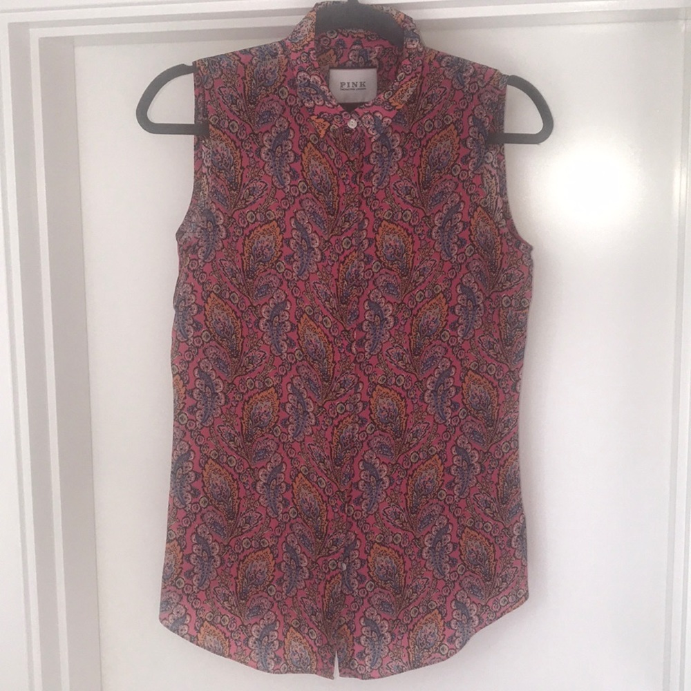 Thomas Pink Sleeveless Blouse